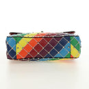 VALENTINO Rock Studs Chain Bag Leather 2way Multicolor Gold Auth 189762M-5