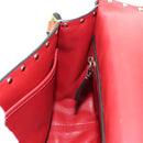 VALENTINO Rock Studs Chain Bag Leather 2way Multicolor Gold Auth 189762M-21