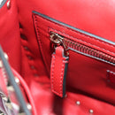 VALENTINO Rock Studs Chain Bag Leather 2way Multicolor Gold Auth 189762M-24