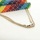 VALENTINO Rock Studs Chain Bag Leather 2way Multicolor Gold Auth 189762M-8