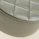 CHANEL Matelasse Chain Shoulder Bag Sequin Leather Gray Silver CC Auth 189763SM-16