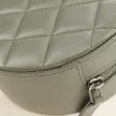 CHANEL Matelasse Chain Shoulder Bag Sequin Leather Gray Silver CC Auth 189763SM-17