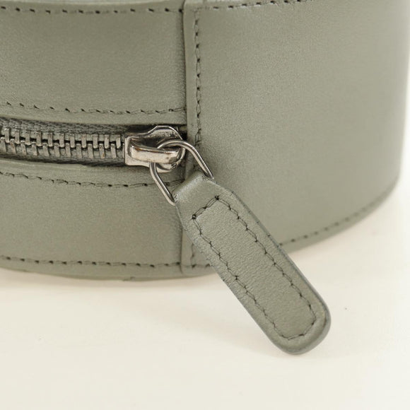 CHANEL Matelasse Chain Shoulder Bag Sequin Leather Gray Silver CC Auth 189763SM