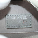 CHANEL Matelasse Chain Shoulder Bag Sequin Leather Gray Silver CC Auth 189763SM-20