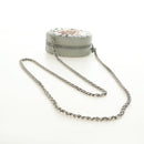 CHANEL Matelasse Chain Shoulder Bag Sequin Leather Gray Silver CC Auth 189763SM-7