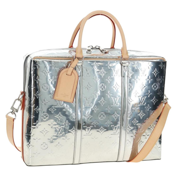 LOUIS VUITTON Monogram mirror Neo PDV Bag 2way Silver M58755 LV Auth 189765SM