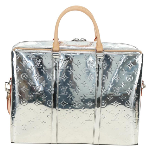 LOUIS VUITTON Monogram mirror Neo PDV Bag 2way Silver M58755 LV Auth 189765SM