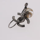 CHANEL COCO Mark Pierce Earring metal Silver CC Auth 189767A-10