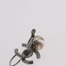 CHANEL COCO Mark Pierce Earring metal Silver CC Auth 189767A-11