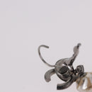 CHANEL COCO Mark Pierce Earring metal Silver CC Auth 189767A-12