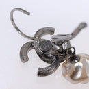 CHANEL COCO Mark Pierce Earring metal Silver CC Auth 189767A-13