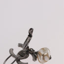 CHANEL COCO Mark Pierce Earring metal Silver CC Auth 189767A-5