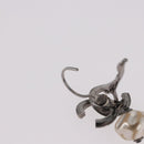 CHANEL COCO Mark Pierce Earring metal Silver CC Auth 189767A-6