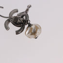 CHANEL COCO Mark Pierce Earring metal Silver CC Auth 189767A-7