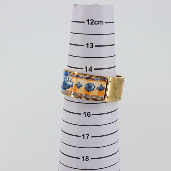 HERMES Charniere Bracelet metal Gold Tone Auth 189768M