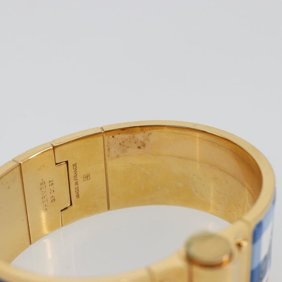 HERMES Charniere Bracelet metal Gold Tone Auth 189768M
