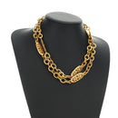 CHANEL Necklace metal Gold Tone CC Auth 189769SM-17