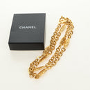 CHANEL Necklace metal Gold Tone CC Auth 189769SM-18