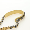 CHANEL Chain Shoulder Bag Tweed 2way Yellow Gold Silver CC Auth 189770M-14