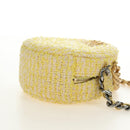 CHANEL Chain Shoulder Bag Tweed 2way Yellow Gold Silver CC Auth 189770M-4