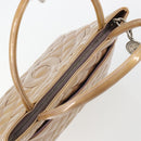 CHANEL Matelasse Reprint Tote Bag Patent leather Beige CC Auth 189771M-6