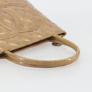 CHANEL Matelasse Reprint Tote Bag Patent leather Beige CC Auth 189771M-7