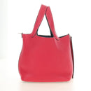 HERMES Picotan Lock PM Bag Taurillon ClemenceLeather Pink Silver Auth 189772SM-4