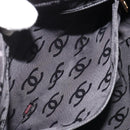 CHANEL Wild Stitch Hand Bag Leather Black Gold CC Auth 189773-23