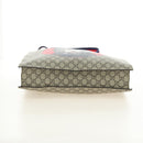 GUCCI GG Supreme Sherry Line Tote Bag PVC 2way Beige Gold 450950 Auth 189774M-11