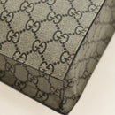 GUCCI GG Supreme Sherry Line Tote Bag PVC 2way Beige Gold 450950 Auth 189774M-13