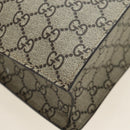 GUCCI GG Supreme Sherry Line Tote Bag PVC 2way Beige Gold 450950 Auth 189774M-15