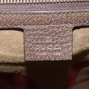 GUCCI GG Supreme Sherry Line Tote Bag PVC 2way Beige Gold 450950 Auth 189774M-18
