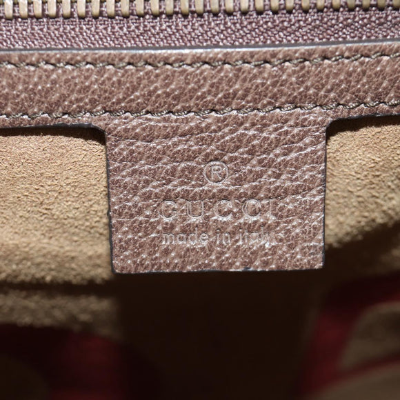 GUCCI GG Supreme Sherry Line Tote Bag PVC 2way Beige Gold 450950 Auth 189774M