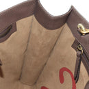 GUCCI GG Supreme Sherry Line Tote Bag PVC 2way Beige Gold 450950 Auth 189774M-21