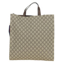 GUCCI GG Supreme Sherry Line Tote Bag PVC 2way Beige Gold 450950 Auth 189774M-3