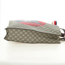 GUCCI GG Supreme Sherry Line Tote Bag PVC 2way Beige Gold 450950 Auth 189774M-5