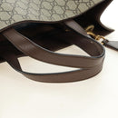 GUCCI GG Supreme Sherry Line Tote Bag PVC 2way Beige Gold 450950 Auth 189774M-7