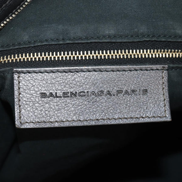 BALENCIAGA Classic Vero Hand Bag Leather Gray 235216 Auth 189775SM
