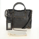 BALENCIAGA Classic Vero Hand Bag Leather Gray 235216 Auth 189775SM-12