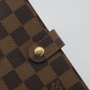 LOUIS VUITTON Damier Ebene Agenda PM Day Planner Cover R20700 LV Auth 189776-17