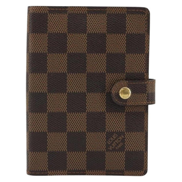 LOUIS VUITTON Damier Ebene Agenda PM Day Planner Cover R20700 LV Auth 189776