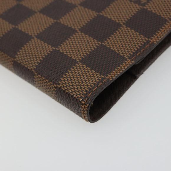 LOUIS VUITTON Damier Ebene Agenda PM Day Planner Cover R20700 LV Auth 189776