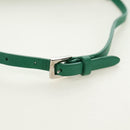 PRADA Hand Bag Leather 2way Green Silver Auth 189777SM-9
