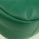 PRADA Hand Bag Leather 2way Green Silver Auth 189777SM-16