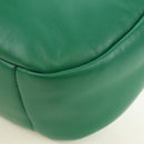 PRADA Hand Bag Leather 2way Green Silver Auth 189777SM-17