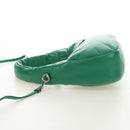 PRADA Hand Bag Leather 2way Green Silver Auth 189777SM-3