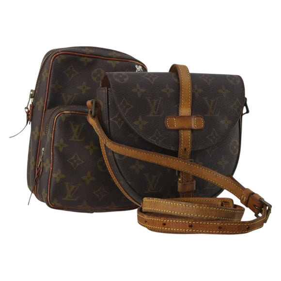 LOUIS VUITTON Monogram Shoulder Bag 2 Set LV Auth 189779
