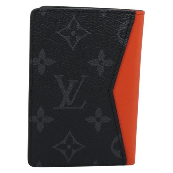 LOUIS VUITTON Monogram Eclipse Organizer De Poch Card Case M61696 Auth 189780M