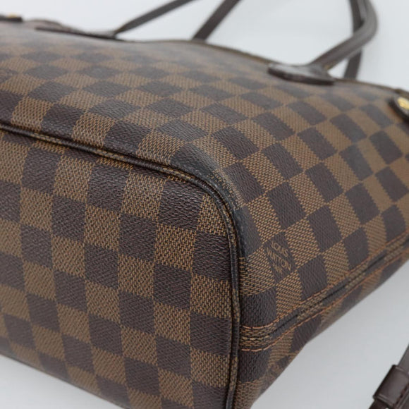 LOUIS VUITTON Damier Ebene Neverfull PM Tote Bag N51109 LV Auth 189782