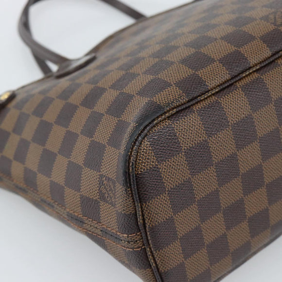 LOUIS VUITTON Damier Ebene Neverfull PM Tote Bag N51109 LV Auth 189782